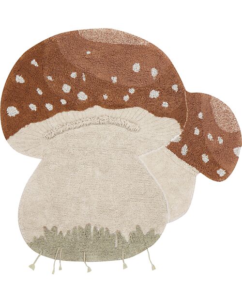 Lorena Canals Play Mat - Boletus - Brown - Cotton - Mushrooms Collection - 120 x 120 cm Carpets