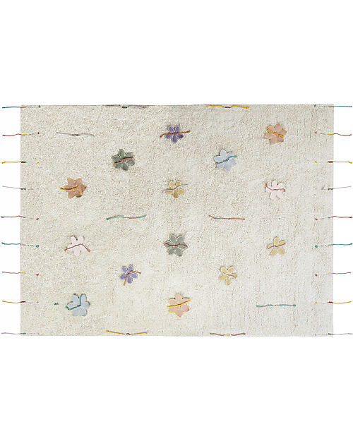 Lorena Canals Play Rug - Wildflowers - Natural - Cotton - Planet Bee Collection - 120 x 160 cm Carpets