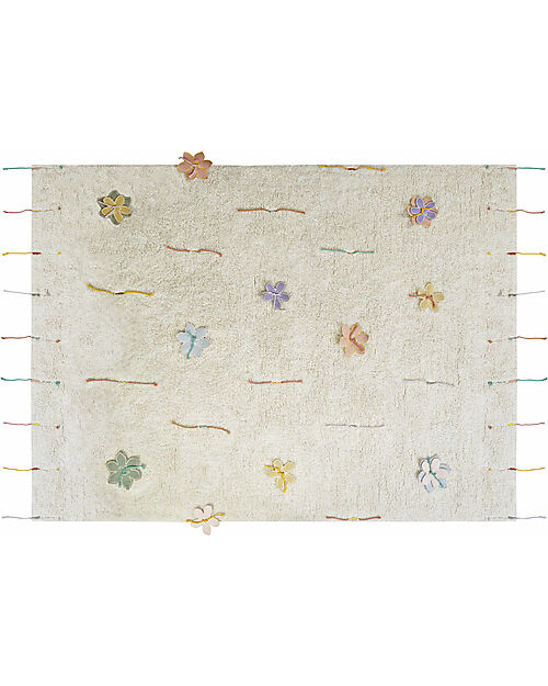 Lorena Canals Play Rug - Wildflowers - Natural - Cotton - Planet Bee Collection - 120 x 160 cm Carpets