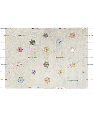 Lorena Canals Play Rug - Wildflowers - Natural - Cotton - Planet Bee Collection - 120 x 160 cm Playmats