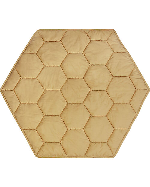 Lorena Canals Playmat - Honeycomb - Honey - 100% Organic Cotton - Planet Bee Collection - 100 x100 cm Padded Playmats