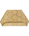 Lorena Canals Playmat - Honeycomb - Honey - 100% Organic Cotton - Planet Bee Collection - 100 x100 cm Padded Playmats