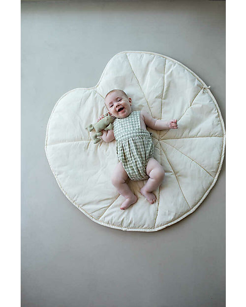 Lorena Canals Playmat - Water Lily - Fantasy Garden - Natural - Cotton GOTS (95x95 cm) Padded Playmats