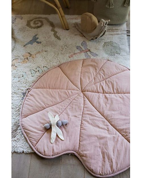 Lorena Canals Playmat - Water Lily - Fantasy Garden - Vintage Nude - GOTS Cotton - (95x95 cm) Padded Playmats