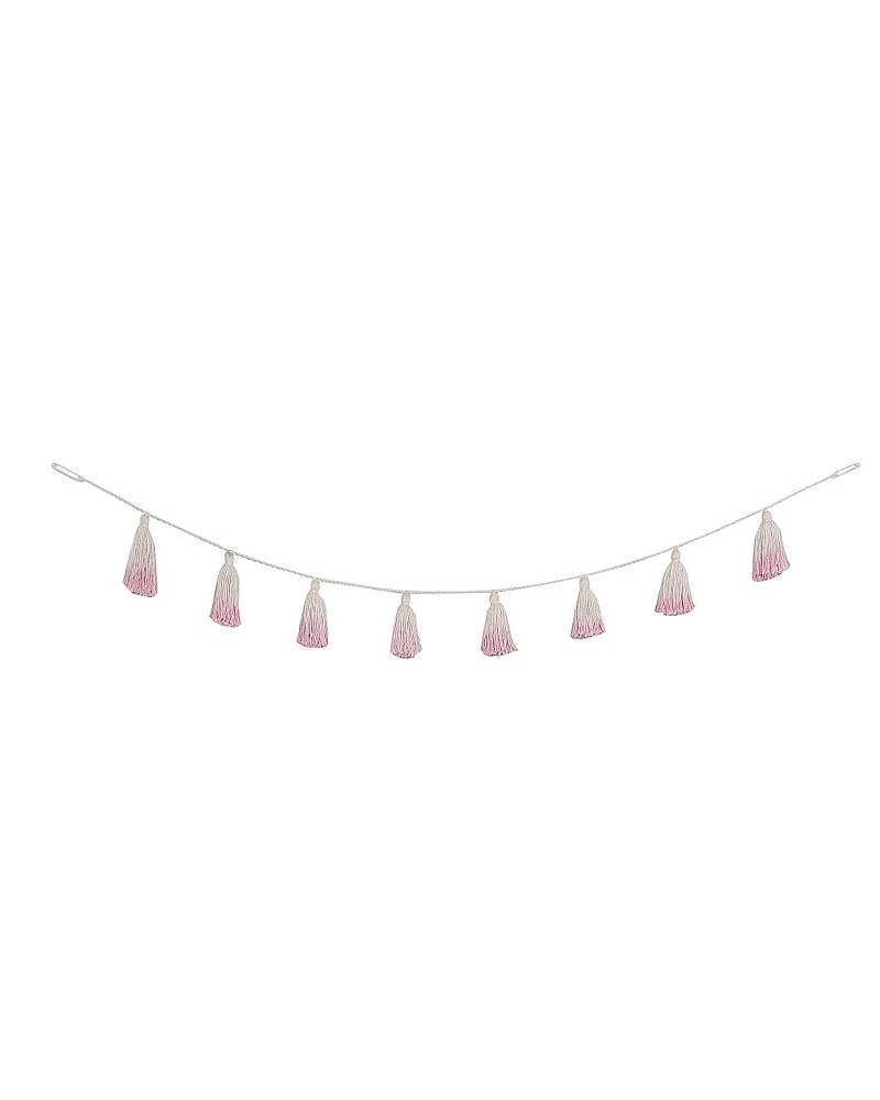 Lorena Canals Pom Pom Garland Tie Dye Pink 100 Cotton Unisex