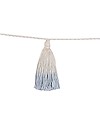 Lorena Canals Pom Pom Garland Tie-Dye, Soft Blue - 100% cotone Wall Decorations