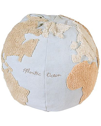 Lorena Canals Pouffe Back to School - World Map (45 x 50 cm) Cushions