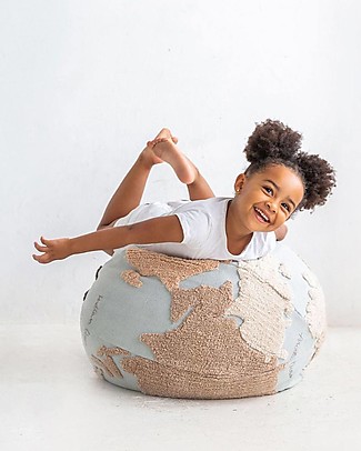 Lorena Canals Pouffe Back to School - World Map (45 x 50 cm) Cushions