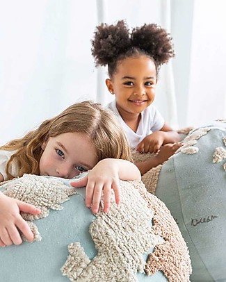 Lorena Canals Pouffe Back to School - World Map (45 x 50 cm) Cushions
