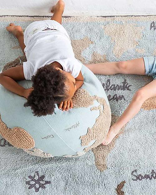 Lorena Canals Pouffe Back to School - World Map (45 x 50 cm) Pouf