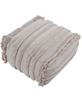 Lorena Canals Pouffe Early Hours, Air Natural - 100% Cotton (54 x 54 x 27 cm) Pouf