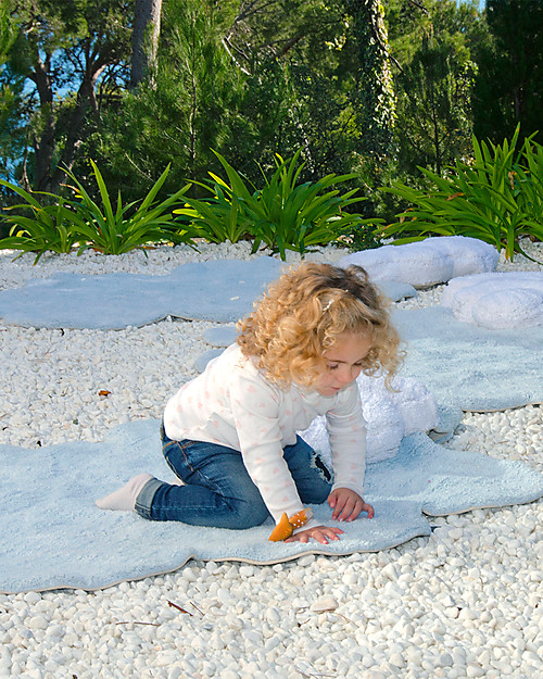 Lorena Canals Puffy Dream, Machine Washable Cloud Rug, Blue - 110 x 170 cm Carpets