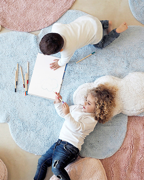 Lorena Canals Puffy Dream, Machine Washable Cloud Rug, Blue - 110