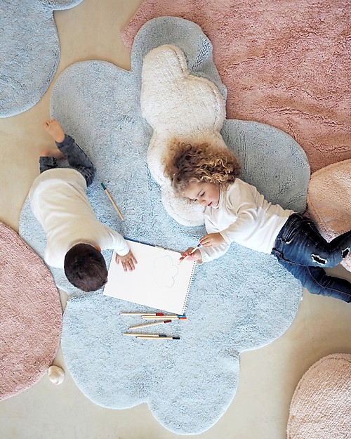 Lorena Canals Puffy Dream, Machine Washable Cloud Rug, Blue - 110