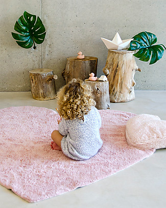 Lorena Canals Puffy Love, Machine Washable Heart Rug, Nude - 160 x 180 cm Carpets