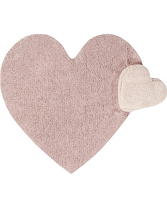 Lorena Canals Puffy Love, Machine Washable Heart Rug, Nude - 160 x 180 cm Carpets