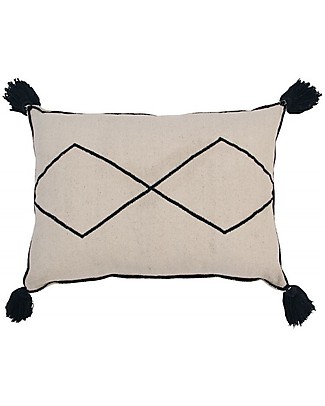 Lorena Canals Rectangular Cushion with Pompons Bereber - 100% cotton (55x40 cm) Cushions