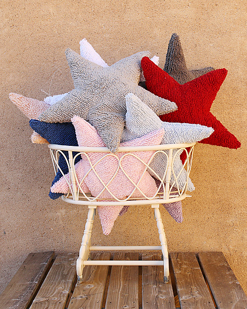 Lorena Canals Red Star Cushion 100% Natural Cotton (machine washable) Cushions