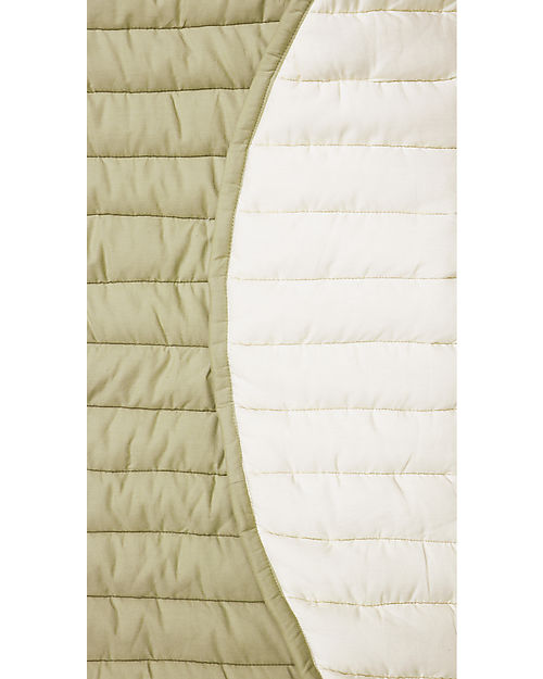 Lorena Canals Reversible Play Mat - Leaf - Olive Green - GOTS Organic Cotton - Bamboo Collection - Diameter 100 cm Carpets