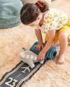 Lorena Canals Ride & Roll Airplane Set - Plane + Track - Grey/Light Blue/Green - 4 Meter Long Track Playmats