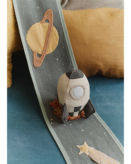 Lorena Canals Ride & Roll Milkyway - Milkyway + Track - Natural/Green/Terracotta/Grey - Astronaut Collection - 4 Meter Long Track! Playmats