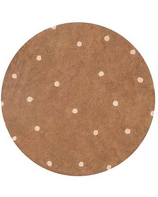 Lorena Canals Tappeto Lavabile Mini - Dot - Marrone/Rosa - Cotone - Mushrooms  Collection - 110 x 150 cm unisex (bambini)