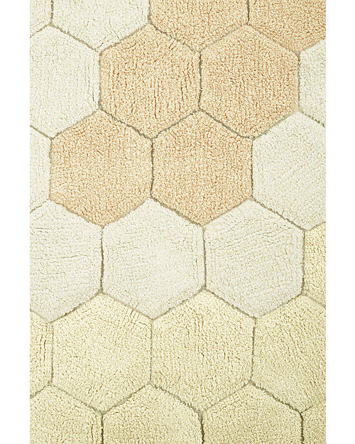 Lorena Canals Round Rug - Honeycomb - Ivory/Golden - Cotton - Planet Bee Collection - Diameter 140 cm Carpets
