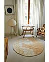 Lorena Canals Round Rug - Honeycomb - Ivory/Golden - Cotton - Planet Bee Collection - Diameter 140 cm Carpets