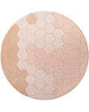 Lorena Canals Round Rug - Honeycomb - Ivory/Rose - Cotton - Planet Bee Collection - Diameter 140 cm Carpets