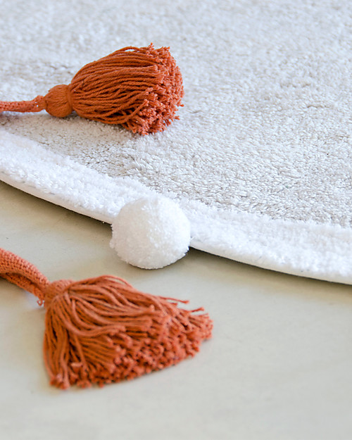 Lorena Canals Round Washable Rug Bubbly - Light Grey - 120 cm diameter Carpets