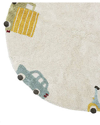 Lorena Canals Round Washable Rug Wheels - Eco City - Diameter 140 cm Carpets