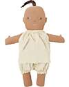 Lorena Canals Sana Set - Cradle/Rug/Basket/Pouf - 100% Recycled Material - Mini Lorena Collection - 22 x 32 x 16 cm Dolls