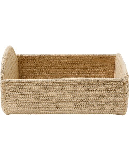 Lorena Canals Sana Set - Cradle/Rug/Basket/Pouf - 100% Recycled Material - Mini Lorena Collection - 22 x 32 x 16 cm Dolls