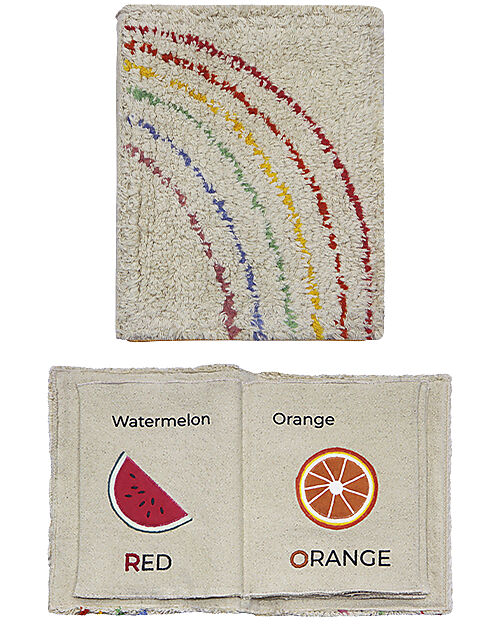 Lorena Canals Sensory Fabric Book - Colors Theme - Organic Cotton - New Green Toys Collection Sensory Games_