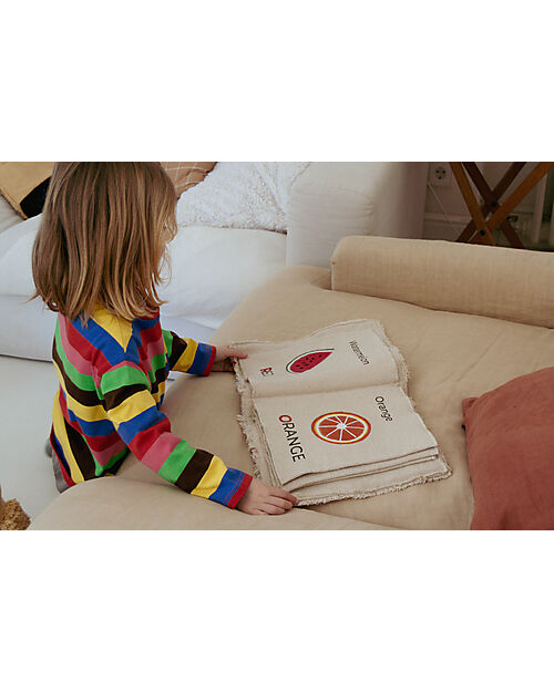 Lorena Canals Sensory Fabric Book - Colors Theme - Organic Cotton - New Green Toys Collection Sensory Games_