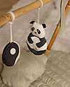Lorena Canals Set of 3 Rattle Toy Hangers - Panda - 100% Organic Cotton GOTS - Bamboo Collection - 40 x 50 cm Baby Gym