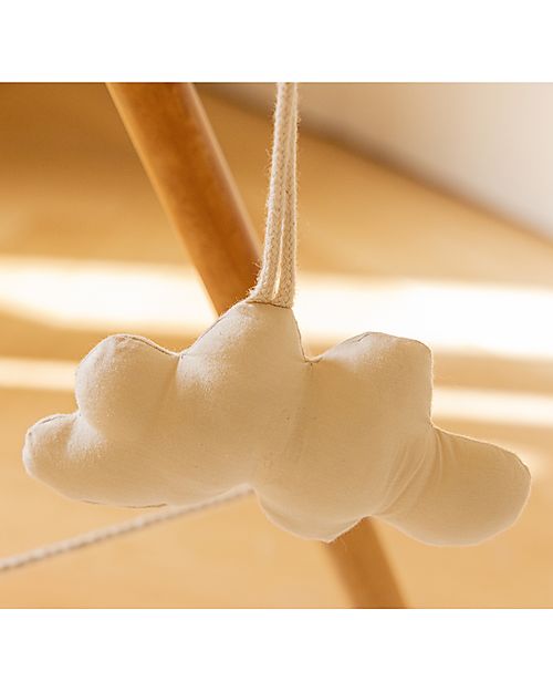 Lorena Canals Set of 3 Rattle Toy Hangers - World Bal - 100% Organic Cotton GOTS - Bamboo Collection - 40 x 50 cm Baby Gym