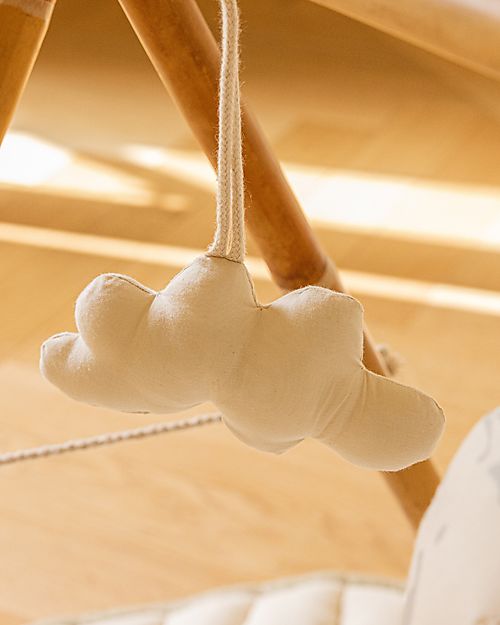 Lorena Canals Set of 3 Rattle Toy Hangers - World Bal - 100% Organic Cotton GOTS - Bamboo Collection - 40 x 50 cm Baby Gym