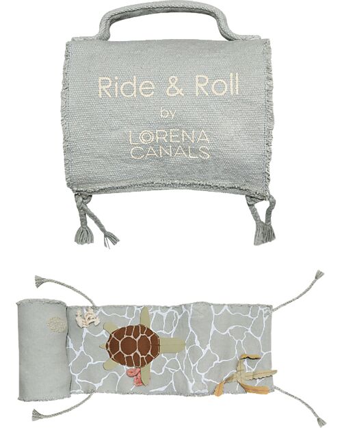 Lorena Canals Set Ride & Roll The Sea - Turtle - Cotton - Sea Wonders Collection - Track 4 meters long! Playmats