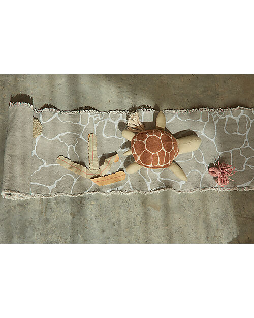 Lorena Canals Set Ride & Roll The Sea - Turtle - Cotton - Sea Wonders Collection - Track 4 meters long! Playmats