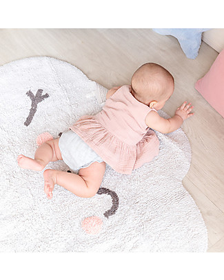Lorena Canals Shaped Washable Rug Happy Cloud - 100% cotton (85x120 cm) Carpets