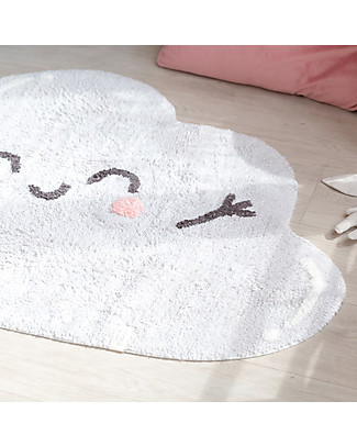 Lorena Canals Shaped Washable Rug Happy Cloud - 100% cotton (85x120 cm) Carpets
