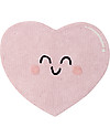Lorena Canals Shaped Washable Rug Happy Heart - Cotton (90x105 cm) Carpets