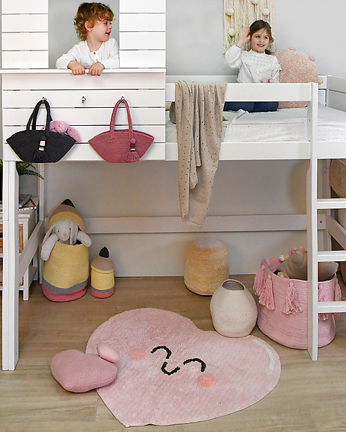 Lorena Canals Shaped Washable Rug Happy Heart - Cotton (90x105 cm) Carpets