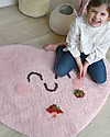 Lorena Canals Shaped Washable Rug Happy Heart - Cotton (90x105 cm) Carpets