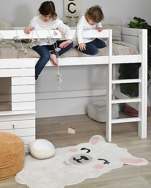 Lorena Canals Shaped Washable Rug Smile Like a Llama - Cotton (82x120 cm) Carpets