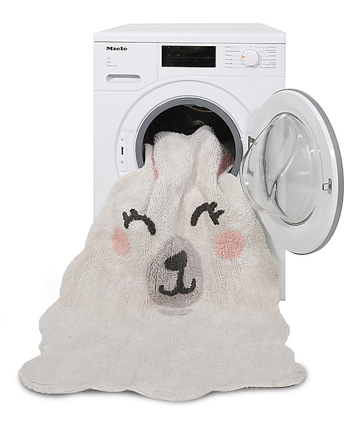Lorena Canals Shaped Washable Rug Smile Like a Llama - Cotton (82x120 cm) Carpets