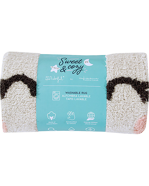 Lorena Canals Shaped Washable Rug Smile Like a Llama - Cotton (82x120 cm) Carpets