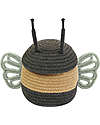 Lorena Canals Storage Basket - Baby Bee - Black/Yellow - Cotton - Planet Bee Collection - 15 x 15 cm Storage organisers