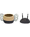 Lorena Canals Storage Basket - Baby Bee - Black/Yellow - Cotton - Planet Bee Collection - 15 x 15 cm Storage organisers